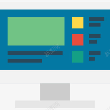 监视器通信11扁平图标图标