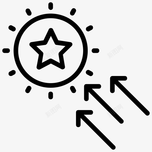 星五角目标图标svg_新图网 https://ixintu.com 五角 产品管理线图标 排名标志 星 星形状 目标 评级星