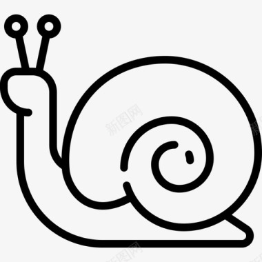 蜗牛动物与自然3直系图标图标