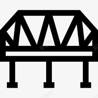 桥梁铁路8直线图标图标