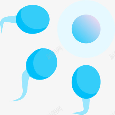 精子怀孕3蓝色图标图标
