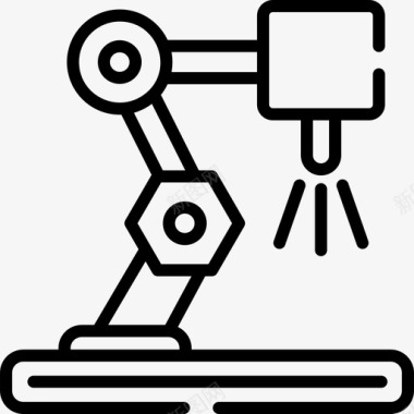 工业机器人机器人学6线性图标图标