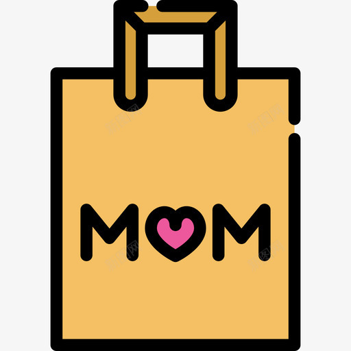 购物袋母亲节6线性颜色图标svg_新图网 https://ixintu.com 母亲节6 线性颜色 购物袋