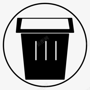 垃圾桶垃圾箱环境图标图标