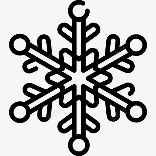 雪花冬季5直线型图标svg_新图网 https://ixintu.com 冬季5 直线型 雪花