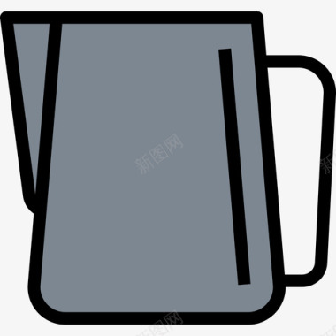 水罐咖啡13线性颜色图标图标