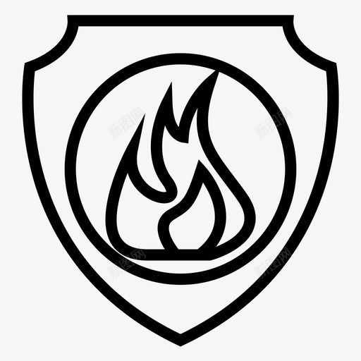 保护紧急情况消防图标svg_新图网 https://ixintu.com 保护 护盾 消防 消防员 火焰 紧急情况