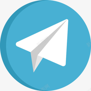 Telegram社交媒体26扁平图标图标