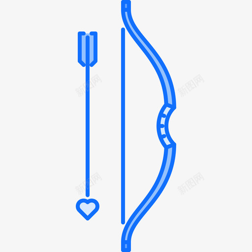 弓爱44蓝色图标svg_新图网 https://ixintu.com 弓 爱44 蓝色