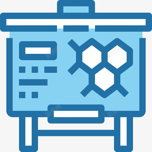 演示科学43蓝色图标svg_新图网 https://ixintu.com 演示 科学43 蓝色