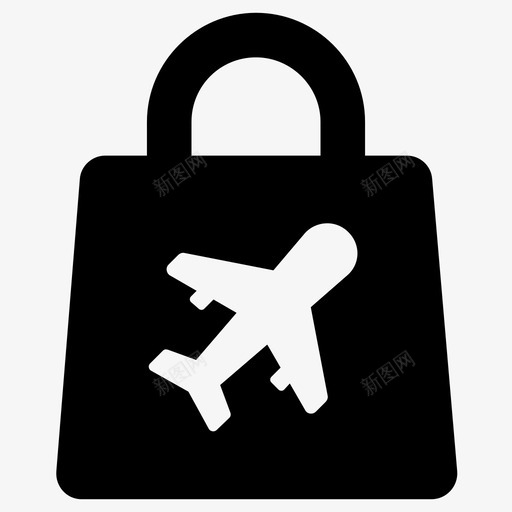 免税机场购物袋图标svg_新图网 https://ixintu.com 免税 旅行 机场 购物袋