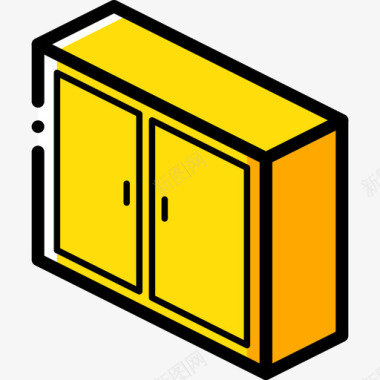橱柜家具38黄色图标图标