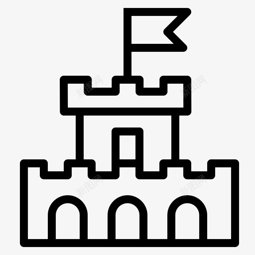 使命城堡目标图标svg_新图网 https://ixintu.com 使命 创业 城堡 成功 战略 目标