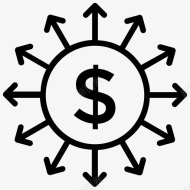 资金流出财务网络财务系统图标图标