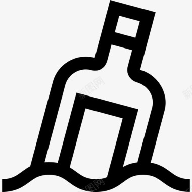 瓶子航行6直线型图标图标