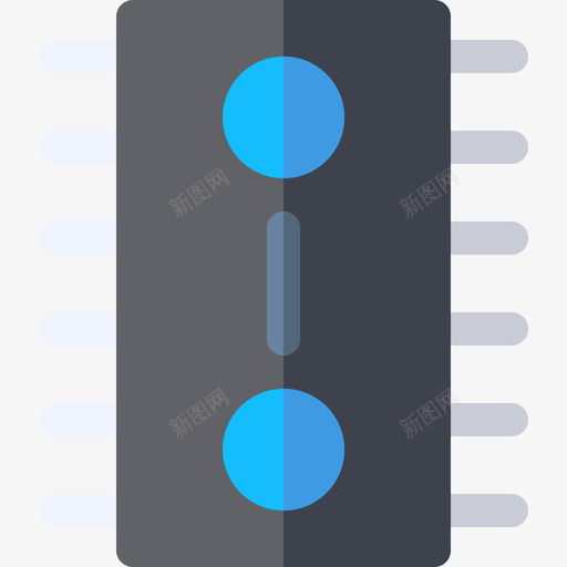 Cpu机器人8扁平图标svg_新图网 https://ixintu.com Cpu 扁平 机器人8