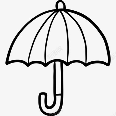 雨伞冬季8黑色图标图标