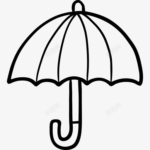 雨伞冬季8黑色图标svg_新图网 https://ixintu.com 冬季8 雨伞 黑色