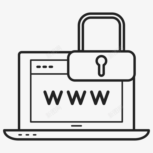 浏览器锁互联网在线图标svg_新图网 https://ixintu.com 互联网 在线 浏览器锁 网络