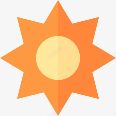太阳沙漠平坦图标图标