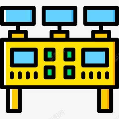 仪表板工业8黄色图标图标
