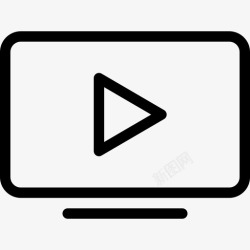 YouTube的应用程序标识Youtube应用程序windows3线性图标高清图片