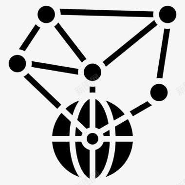 社交网络连接器网络图标图标