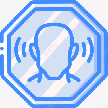 噪音健康与安全3蓝色图标图标