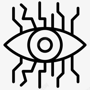 机械眼网络眼网络监控图标图标