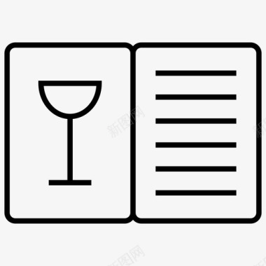 餐厅菜单葡萄酒菜单图标图标