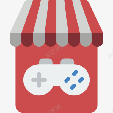 游戏商店游戏开发3平面图标图标