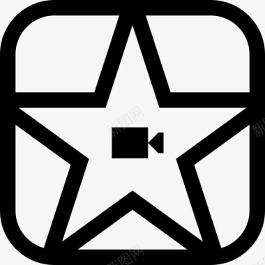 电影苹果logos6线性图标图标
