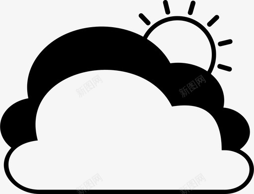 天气气候云图标svg_新图网 https://ixintu.com 云 天气 天气太阳云气候预报 天气预报 太阳 气候