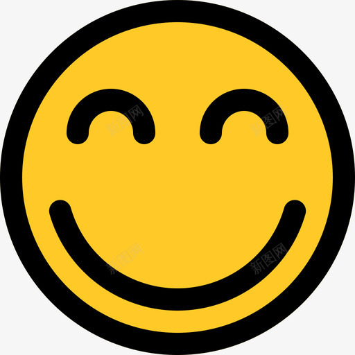 微笑表情符号26线性颜色图标svg_新图网 https://ixintu.com 微笑 线性颜色 表情符号26