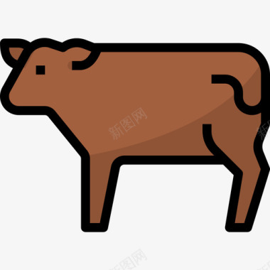 牛肉食品70原色图标图标