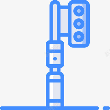 红绿灯城市31蓝色图标图标