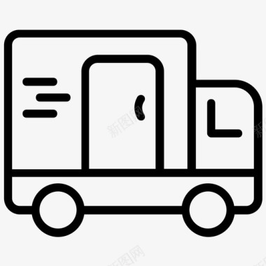 运输卡车货物送货车图标图标