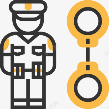 警察职业5黄影图标图标