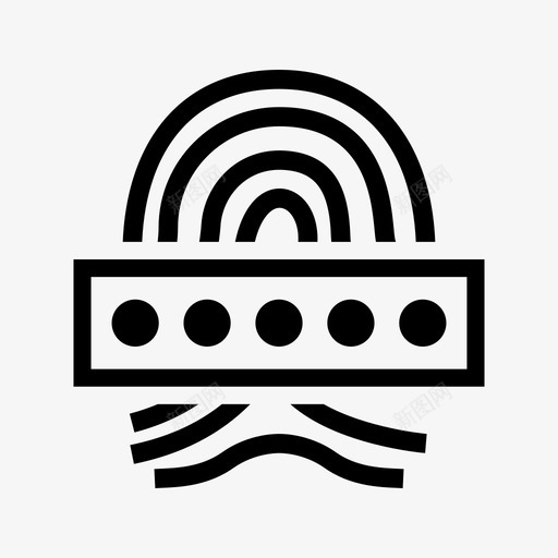 生物特征认证指纹身份图标svg_新图网 https://ixintu.com 互联网安全设置2 密码 指纹 生物特征认证 身份