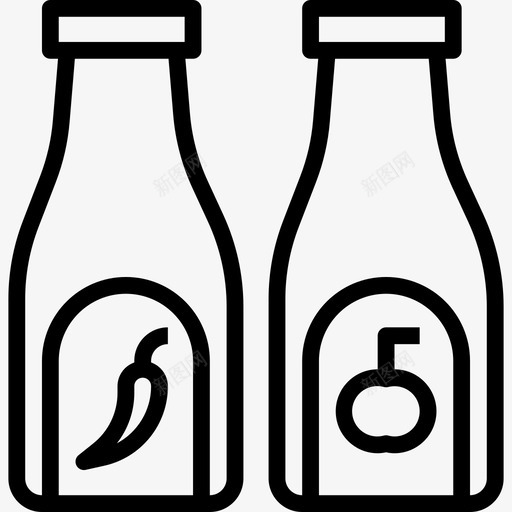 酱汁食品和饮料4线性图标svg_新图网 https://ixintu.com 线性 酱汁 食品和饮料4