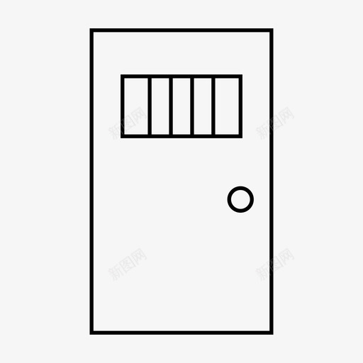 监狱门锁图标svg_新图网 https://ixintu.com 司法 监狱 锁 门