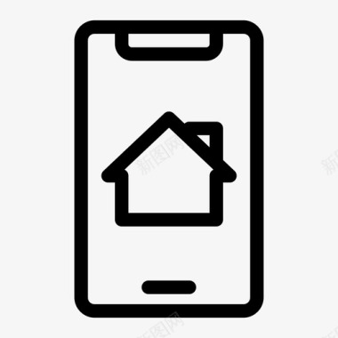 移动房地产经纪人应用程序设备图标图标