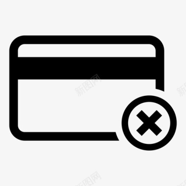 信用卡银行卡取消卡图标图标