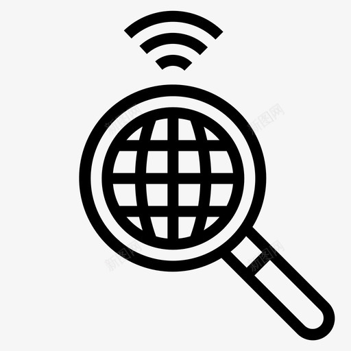 搜索侦探放大镜图标svg_新图网 https://ixintu.com 侦探 办公室外景线 搜索 放大镜