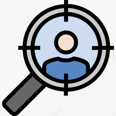 搜索搜索引擎优化营销业务财务线性颜色图标图标