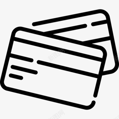 信用卡营销8线性图标图标