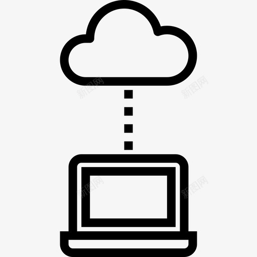 云计算通信与网络3线性图标svg_新图网 https://ixintu.com 云计算 线性 通信与网络3