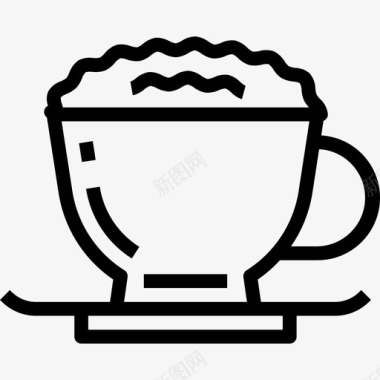浓缩咖啡食品和饮料4线性图标图标