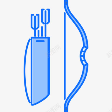 弓战争8蓝色图标图标