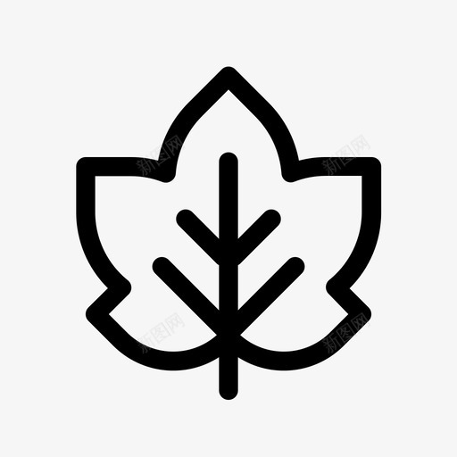 枫叶秋天大自然图标svg_新图网 https://ixintu.com 大自然 枫叶 秋天 秋天的季节轮廓